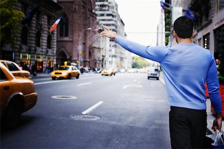simsearch:700-00695787,k - Man Hailing Taxi, New York, New York, USA Stock Photo - Rights-Managed, Code: 700-00514227