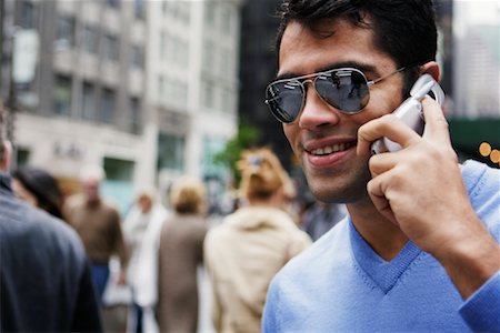 simsearch:700-00695787,k - Man Using Cell Phone Outdoors, New York, New York, USA Stock Photo - Rights-Managed, Code: 700-00514234