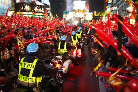 simsearch:700-00189342,k - Police Monitoring Crowd at New Year's in Times Square, New York, New York, USA Stock Photo - Rights-Managed, Code: 700-00518563