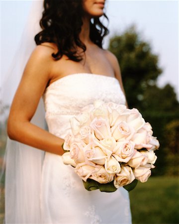 simsearch:700-00078450,k - Bride Holding Bouquet Stock Photo - Rights-Managed, Code: 700-00518616