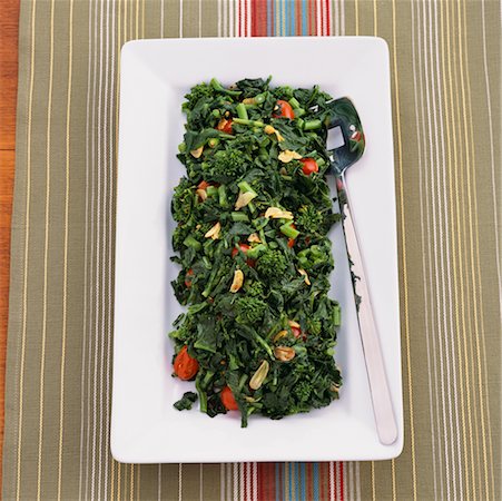 simsearch:700-03053816,k - Rapini With Chili and Garlic Stock Photo - Rights-Managed, Code: 700-00518918