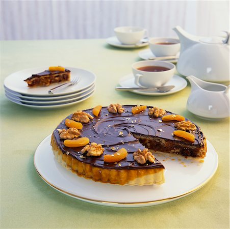 simsearch:700-00477709,k - Honey Walnut and Dried Fruit Tart For Rosh Hashannah Stock Photo - Rights-Managed, Code: 700-00518929