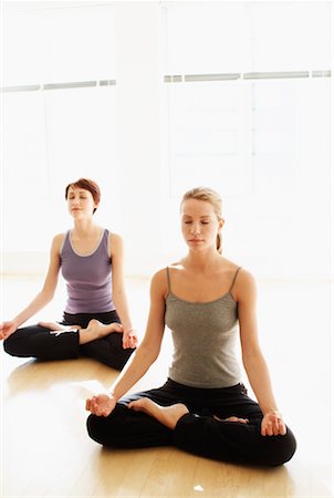 Two Women Doing Yoga Stock Photo - Rights-Managed, Code: 700-00519092