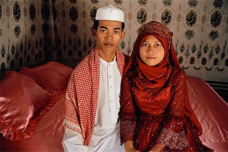simsearch:700-00195618,k - Bride and Groom in Traditional Wedding Dress Stock Photo - Rights-Managed, Code: 700-00513910