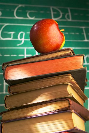 Apple on Stack of Books Stock Photo - Rights-Managed, Code: 700-00524082