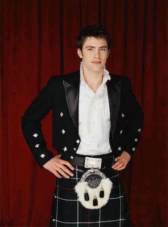 Portrait of Man Wearing Kilt Stock Photo - Rights-Managed, Code: 700-00524625