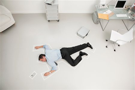 Dead Businessman in Office Stock Photo - Rights-Managed, Code: 700-00524655
