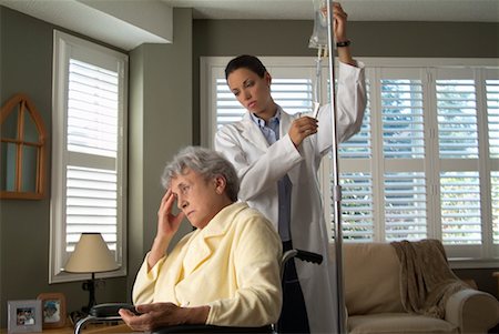 feeble - Senior With Home Care Worker Stock Photo - Rights-Managed, Code: 700-00524912