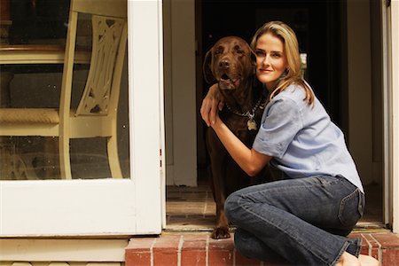 simsearch:700-00897631,k - Portrait of Woman with Dog Stock Photo - Rights-Managed, Code: 700-00527405