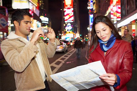 simsearch:700-00695782,k - Couple in Times Square, New York City, New York, USA Stock Photo - Rights-Managed, Code: 700-00527458