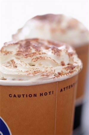 simsearch:700-03698239,k - Take Out Coffee with Whipped Cream and Chocolate Sprinkles Stock Photo - Rights-Managed, Code: 700-00528608