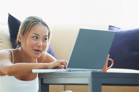 simsearch:700-00609249,k - Woman Using Laptop Computer Stock Photo - Rights-Managed, Code: 700-00529105