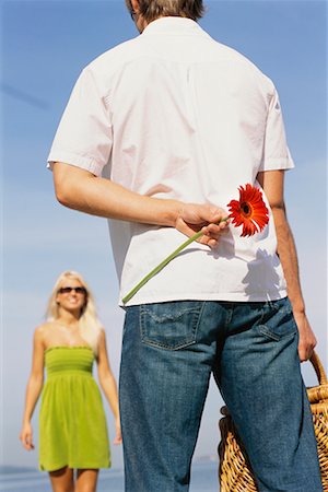 simsearch:700-00529622,k - Man Surprising Woman with Flower and Picnic Stock Photo - Rights-Managed, Code: 700-00529617