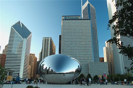 simsearch:700-00608810,k - Cloud Gate, Millennium Park, Chicago, Illinois, USA Stock Photo - Rights-Managed, Code: 700-00529898