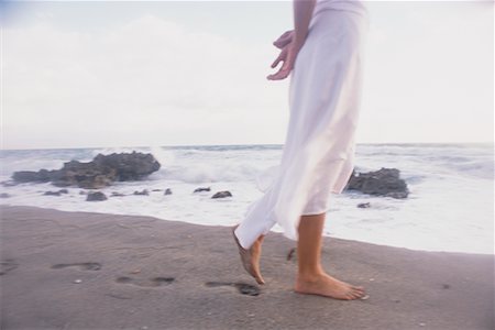 simsearch:700-00085279,k - Woman Walking on Beach Stock Photo - Rights-Managed, Code: 700-00520750