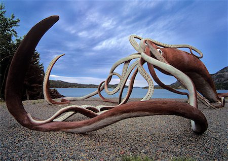 roadside attraction - Giant Squid Monument, Glover's Harbour, Newfoundland, Canada Stock Photo - Rights-Managed, Code: 700-00520949