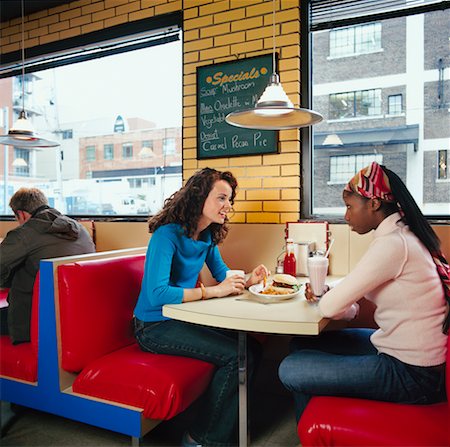 people restaurant lights interior - Friends Hanging Out Stock Photo - Rights-Managed, Code: 700-00521553