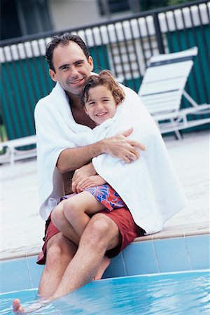 dry swimming pool photos - Portrait of Father and Son Stock Photo - Rights-Managed, Code: 700-00522358