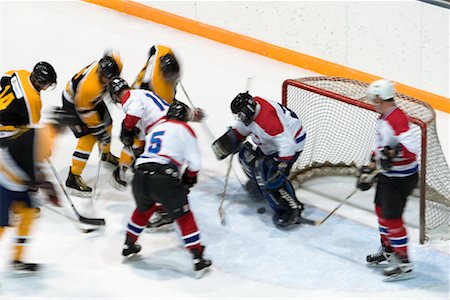 simsearch:700-00522757,k - Match de hockey Photographie de stock - Rights-Managed, Code: 700-00522754