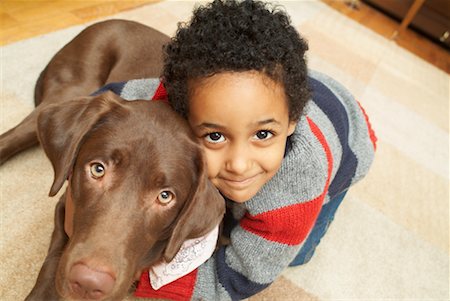 simsearch:700-01236595,k - Portrait of a Boy With His Dog Stock Photo - Rights-Managed, Code: 700-00522897