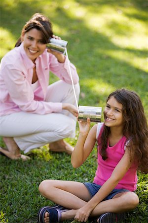simsearch:700-00025806,k - Mother and Daughter Playing with Tin Can Telephone Stock Photo - Rights-Managed, Code: 700-00523284