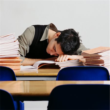 simsearch:700-00523344,k - Man Sleeping on the Job Stock Photo - Rights-Managed, Code: 700-00523347