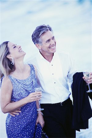simsearch:700-00529622,k - Couple in Formal Wear Drinking Champagne Stock Photo - Rights-Managed, Code: 700-00523674