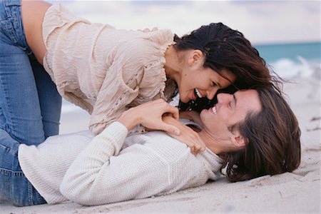 simsearch:700-00523685,k - Couple Lying on Sand at Beach Stock Photo - Rights-Managed, Code: 700-00523681