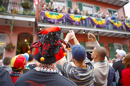 simsearch:700-00189342,k - Crowd on Bourbon St. for Mardi Gras, New Orleans, Louisiana, USA Stock Photo - Rights-Managed, Code: 700-00523837