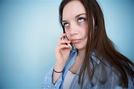 simsearch:700-00606683,k - Teenager Using Cell Phone and Rolling Eyes Stock Photo - Rights-Managed, Code: 700-00530708