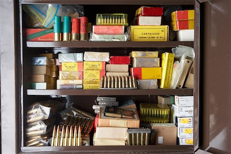 simsearch:700-00546343,k - Cabinet Filled with Ammunition Stock Photo - Rights-Managed, Code: 700-00546352