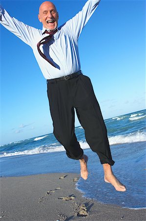 simsearch:700-00190697,k - Businessman Jumping at Beach Stock Photo - Rights-Managed, Code: 700-00546617
