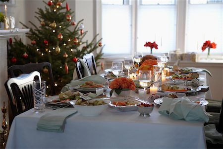 simsearch:700-00547217,k - Dishes Left on Table after Christmas Dinner Stock Photo - Rights-Managed, Code: 700-00547149