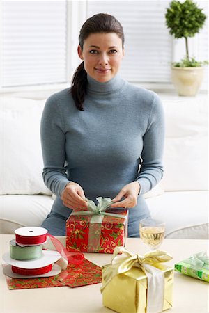 simsearch:700-00795365,k - Woman Wrapping Presents Stock Photo - Rights-Managed, Code: 700-00547185