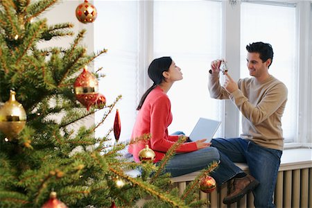 simsearch:700-00795365,k - Couple at Christmas Stock Photo - Rights-Managed, Code: 700-00547278