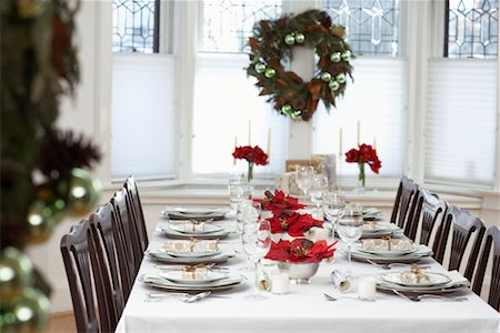 simsearch:600-01838225,k - Dinner Table at Christmas Stock Photo - Rights-Managed, Code: 700-00547315