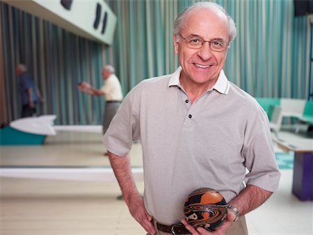 simsearch:600-01073545,k - Portrait of Man In Bowling Alley Stock Photo - Rights-Managed, Code: 700-00549130