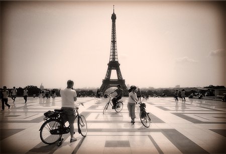 paris sepia - Eiffel Tower Seen From Palais de Chaillot, Paris, France Stock Photo - Rights-Managed, Code: 700-00549272