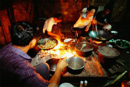 refugee - People Preparing Meal Together, Karen Nation, Thailand Stock Photo - Rights-Managed, Code: 700-00543649