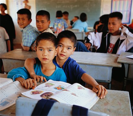 refugee - Boys in Classroom, Karen Nation, Thailand Stock Photo - Rights-Managed, Code: 700-00543654