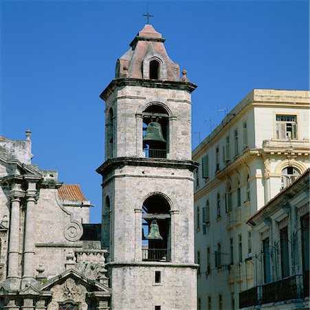 simsearch:841-06449694,k - Bell Tower, Catedral de la Habana, Havana, Cuba Stock Photo - Rights-Managed, Code: 700-00543945