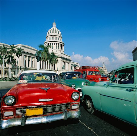 simsearch:700-06465885,k - Cars in Parking Lot Outside of National Capitol, Havana, Cuba Stock Photo - Rights-Managed, Code: 700-00543958