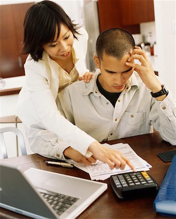 simsearch:700-00609240,k - Couple Paying Bills Stock Photo - Rights-Managed, Code: 700-00543973