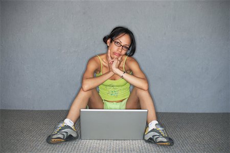 simsearch:700-00515127,k - Woman with Laptop Computer Stock Photo - Rights-Managed, Code: 700-00554293