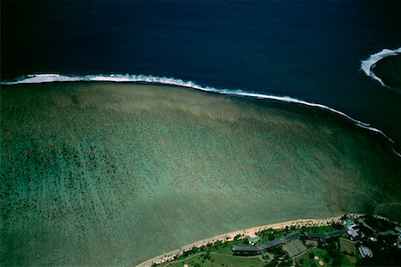 Aerial View of Beach, Viti Levu, Fiji Stock Photo - Rights-Managed, Code: 700-00554498