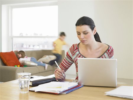 simsearch:700-00515127,k - Woman Working from Home Stock Photo - Rights-Managed, Code: 700-00555146