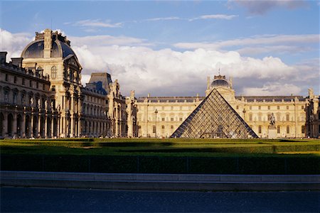 pyramid glass ceilings - Exterior of Louvre, Paris, France Stock Photo - Rights-Managed, Code: 700-00556444
