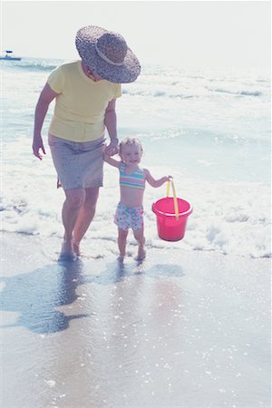 simsearch:700-00439935,k - Grandmother Playing With Granddaughter In the Ocean Stock Photo - Rights-Managed, Code: 700-00557569
