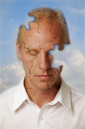 disadvantage - Man With Face as Jigsaw Puzzle Stock Photo - Rights-Managed, Code: 700-00550382