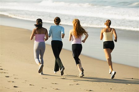 Women Jogging On The Beach Stock Photo - Rights-Managed, Code: 700-00550484